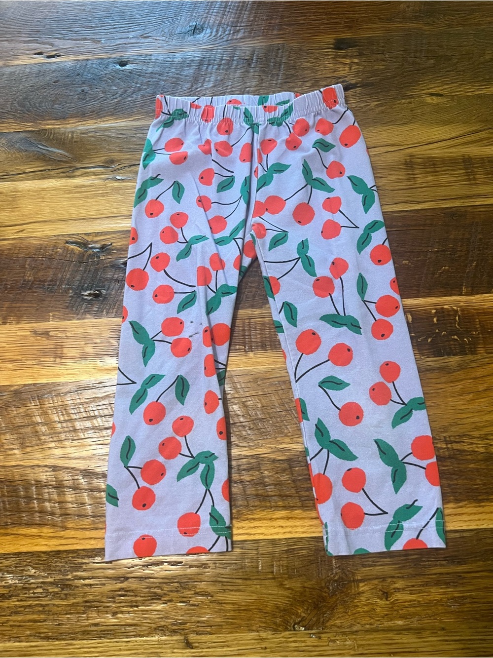 Hanna Andersson Lavender Cherry Print Dress & Leggings Set - Picture 4 of 7